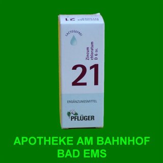 Biochemie Nr.21 Zincum chloratum D6 - 30 ml Tropfen Pflüger